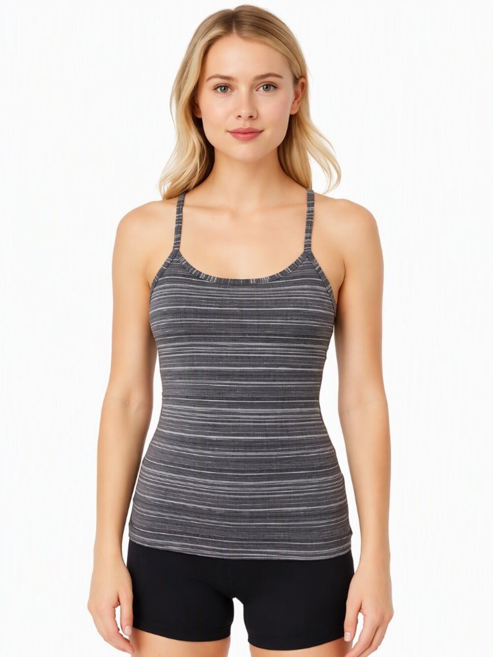 Lululemon Striped Racerback Tank Top | Built-In Shelf Bra | Size 6 Approx